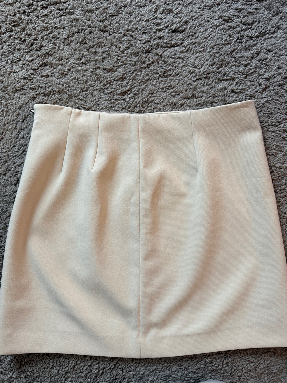 Uniqlo- Classic Cream Mini Skirt - Women's Tailored Pencil Skirt